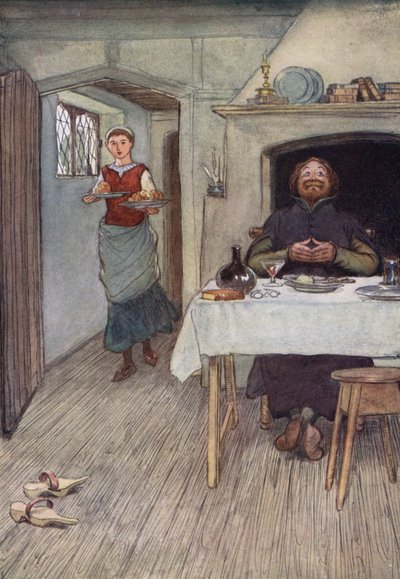 Ilustración para Las alegres comadres de Windsor de Hugh Thomson
